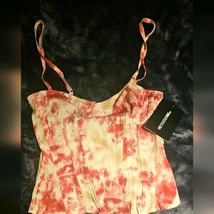 Fuschia Tie Die Crop Top